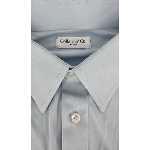 NWOT Collars and Co The Dress Collar Polo Short Sleeve Blue Size XL - Picture 2 of 7